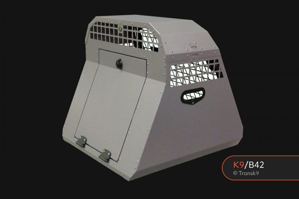 TransK9 C42 Dog Cage Rear View