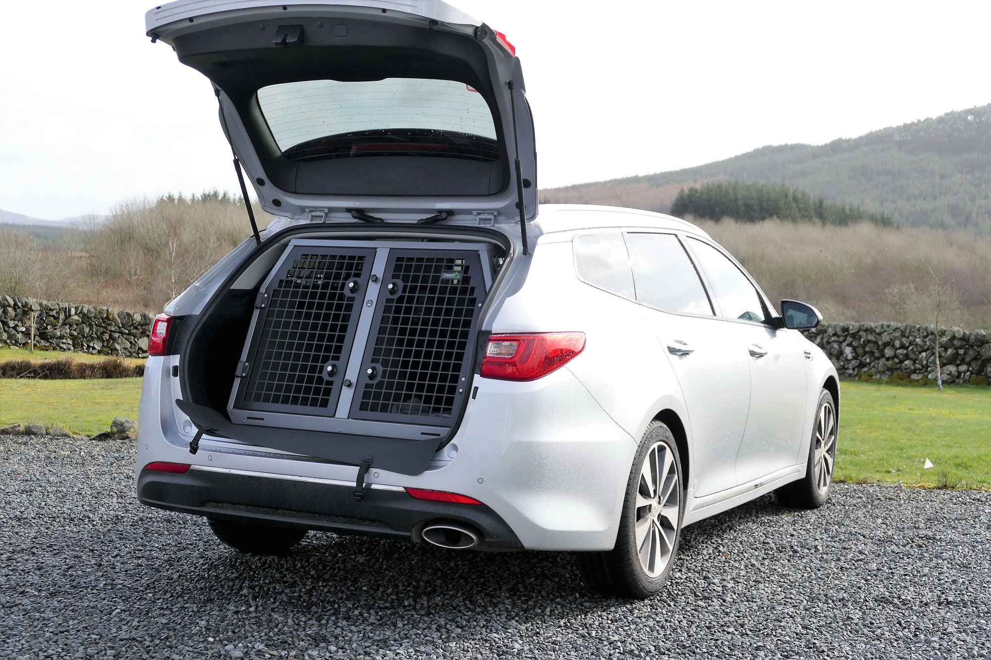 K9/B17 Double Dog Cage for Kia Optima Sportswagon TransK9