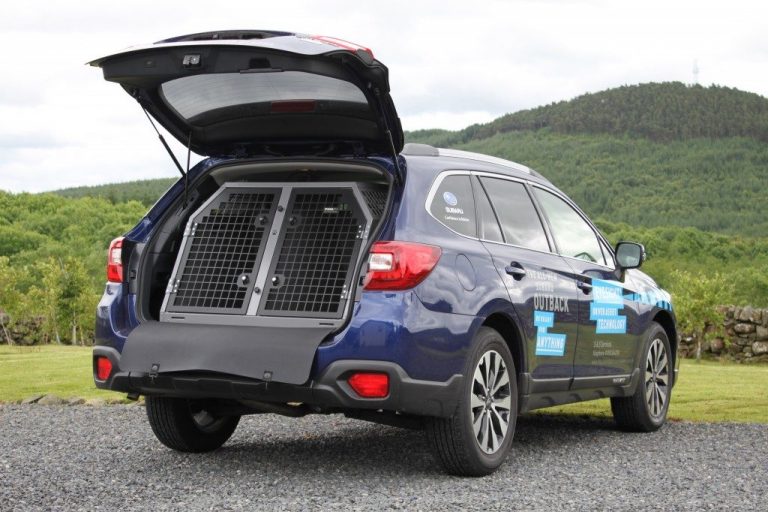 Car Dog Cages, Crates & Transit Boxes for Subaru Outback Estate 2014 2019 TransK9