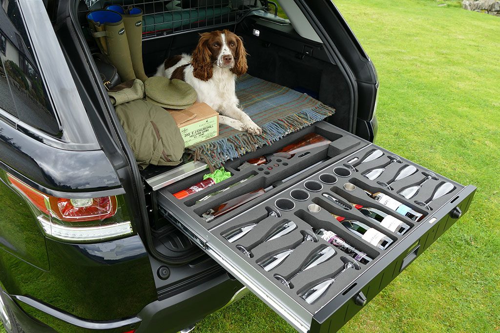 Secure drawer units for cars and dog cages Land Rover, Range Rover